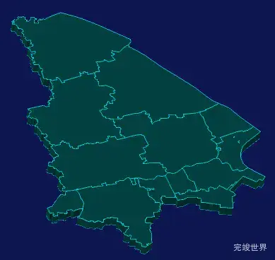 threejs上海市宝山区地图3d地图演示实例